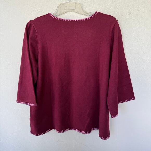 Susan Graver size 1X Lite 3/4 Sleeves sweater - Picture 6 of 8